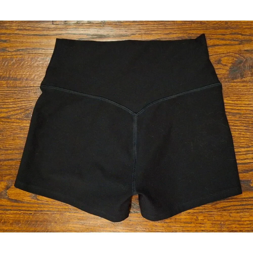 Alo Yoga Black Alosoft High-Waist Carefree Shorts Women's Size Small